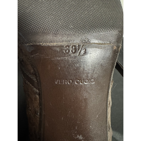 Prada Shoes Mens Size 38.5 Ostrich Leather Slip On Loafers Made in Italy - Picture 11 of 13